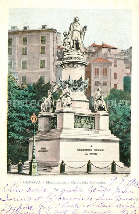 Genova Genua Liguria Monumento a Cristoforo Colombo