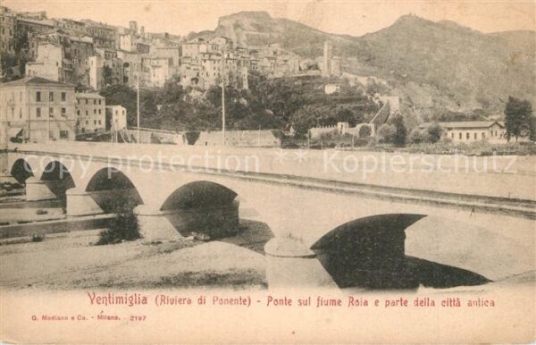 Ventimiglia Liguria Ponte sul fiume Roia