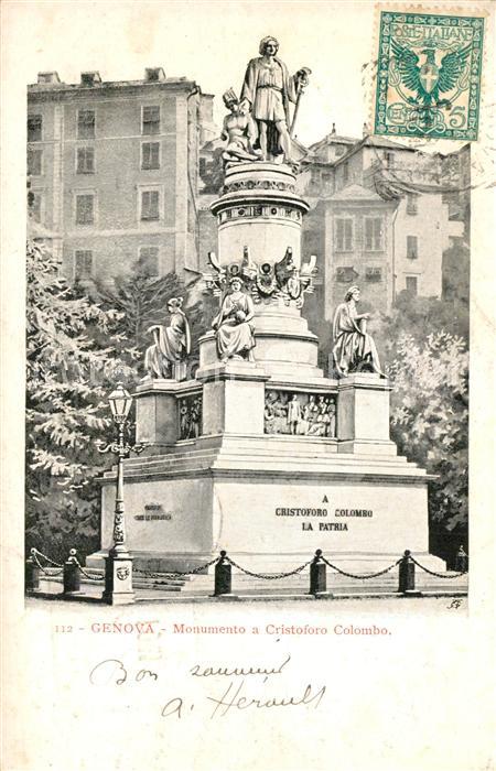 Genova Genua Liguria Monumento a Cristoforo Colombo