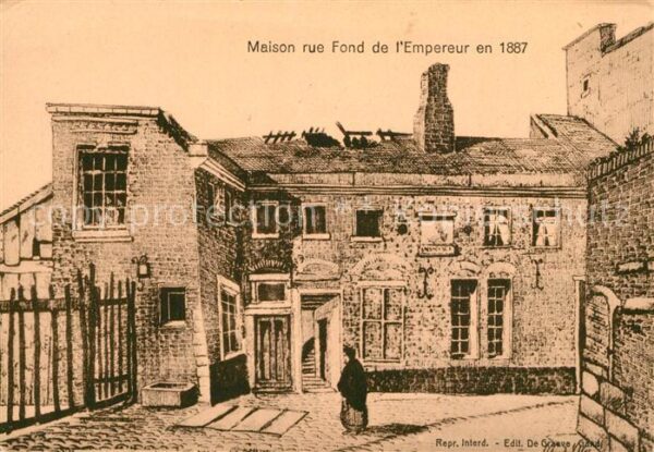 Liege L?ttich Maison Rue Fond de l'Empereur en 1887