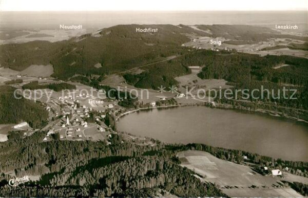 Titisee Fliegeraufnahme mit Neustadt Hochfirst