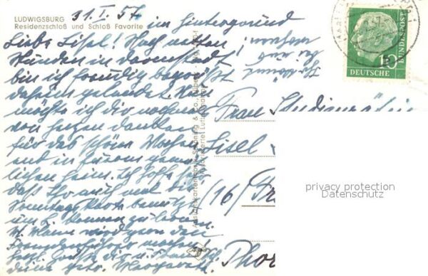 Ludwigsburg Wuerttemberg Residenzschloss und Schloss Favorite Fl – Bild 2