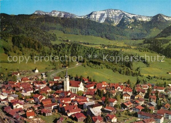 Oberstaufen Fliegeraufnahme mit Hochgrat