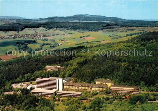 Hoexter Weser Fliegeraufnahme mit Weserbergland Klini