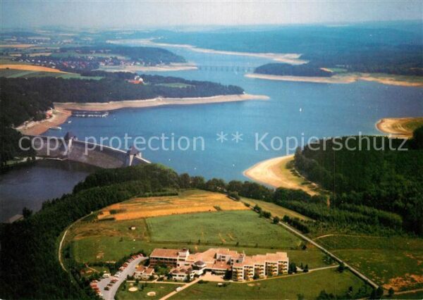 Moehnesee Heinrich Lübke Haus Fliegeraufnahme