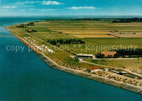 Tossens Nordseebad Fliegeraufnahme mit Strandhalle Tossens