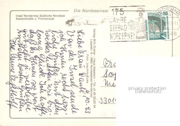 Norderney Nordseebad Kaiserstrasse und Promenade – Bild 2