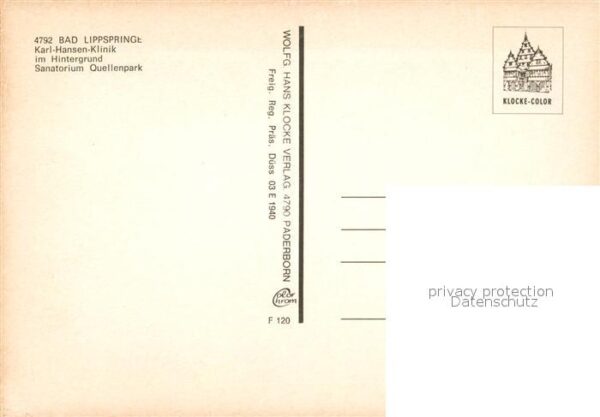 Bad Lippspringe Karl Hansen Klinik mit Sanatorium Quell – Bild 2
