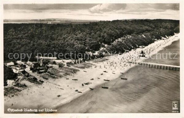 Ueckeritz Usedom Fliegeraufnahme mit Strand