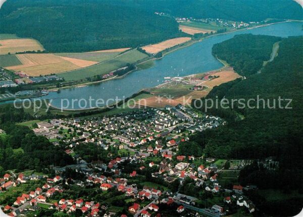 Schieder-Schwalenberg Fliegeraufnahme mit Emmerstausee