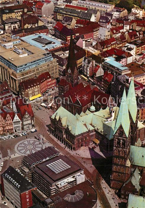 Bremen Fliegeraufnahme Marktplatz