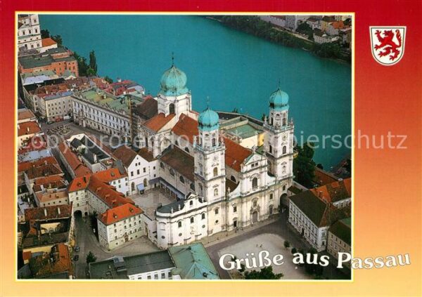 Passau Fliegeraufnahme Dom St. Stephan