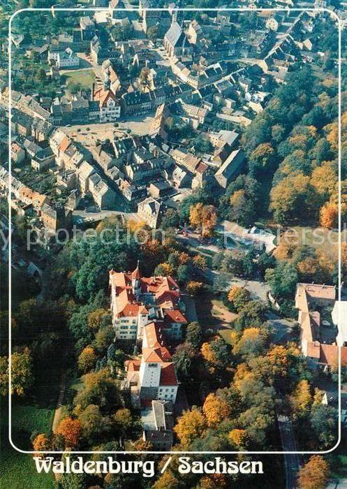 Waldenburg Sachsen Fliegeraufnahme mit Schloss und Innenst