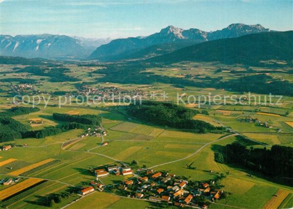 Teisendorf Oberbayern Fliegeraufnahme Holzhausen Untersberg H