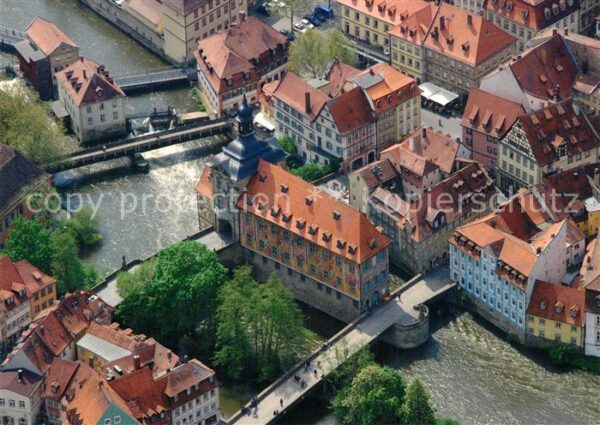 Bamberg Fliegeraufnahme Weltkulturerbe mit alte