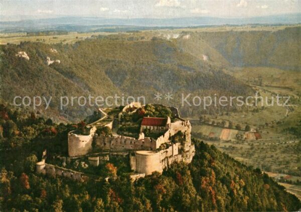 Burg Hohenneuffen Fliegeraufnahme Burgruine