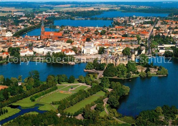 Schwerin Mecklenburg Fliegeraufnahme Schlosspark Kreuzkanal