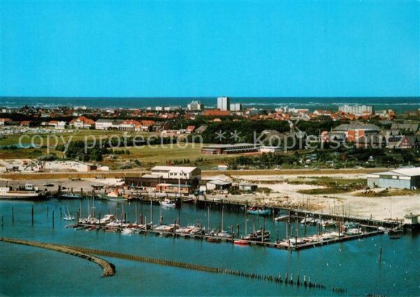 Norderney Nordseebad Fliegeraufnahme Hafen