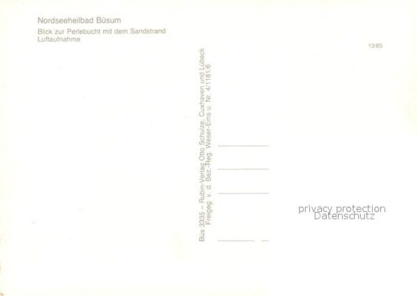 Buesum Nordseebad Fliegeraufnahme Perlebucht – Bild 2