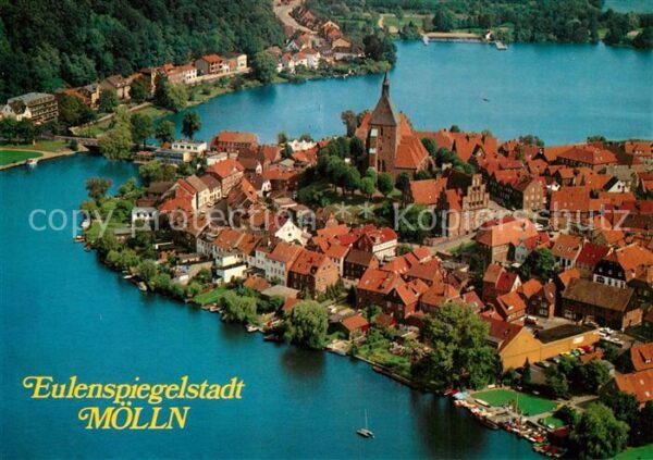 M?lln Lauenburg Fliegeraufnahme Eulenspiegelstadt