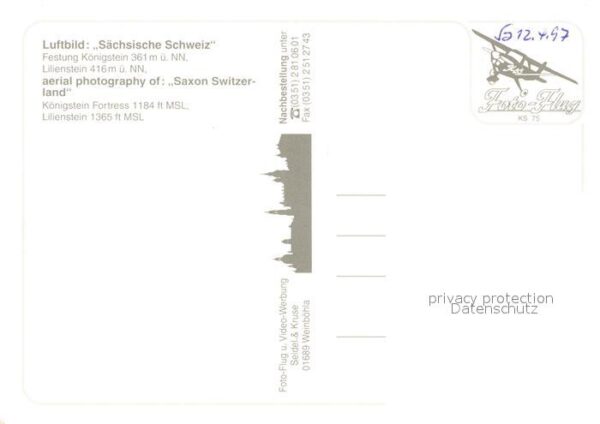 K?nigstein S?chsische Schweiz Fliegeraufnahme mit Festung K?nigstein – Bild 2