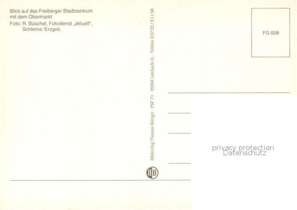 Freiberg Sachsen Fliegeraufnahme Centrum mit Obermarkt – Bild 2