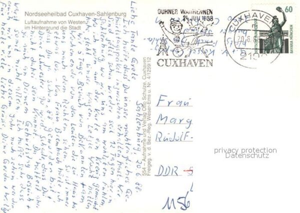 Cuxhaven Nordseebad Fliegeraufnahme Sahlenburg Strand – Bild 2