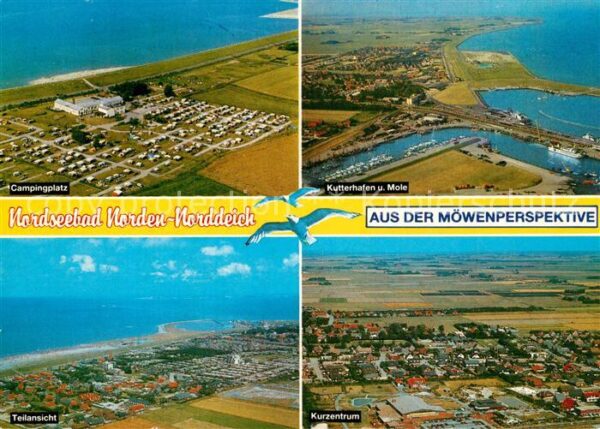 Norden Norddeich Ostfriesland Fliegeraufnahme Campingplatz Kutterhafe
