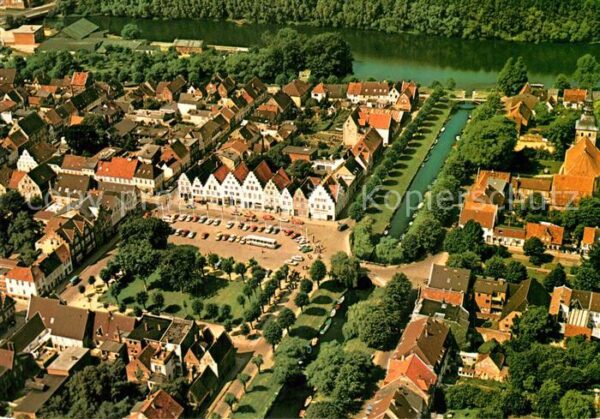 Friedrichstadt Eider Fliegeraufnahme Holl?nderstadt an Eider