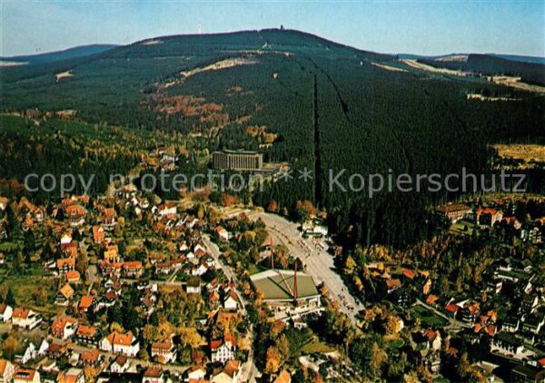 Braunlage Fliegeraufnahme mit Eisstadion Seilbahn