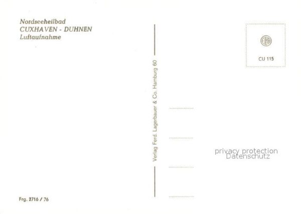 Cuxhaven Duhnen Nordseebad Fliegeraufnahme – Bild 2