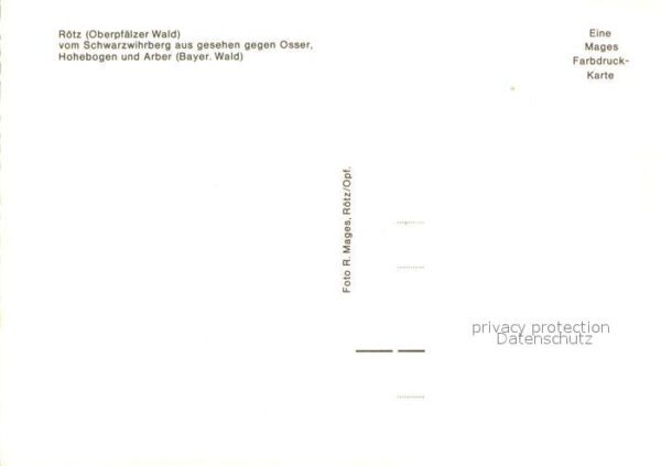 Roetz Oberpfalz Blick vom Schwarzwihrberg mit Osser Hoh – Bild 2