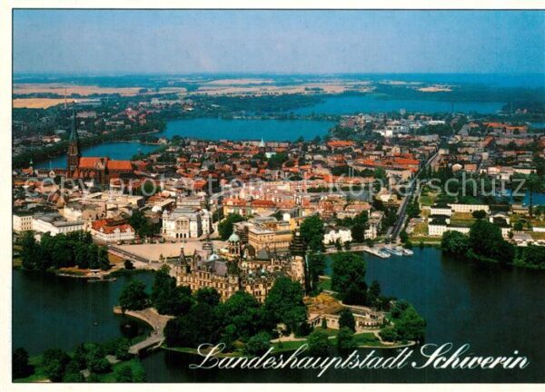 Schwerin Mecklenburg Altstadt mit Paulskirche Pfaffenteich D