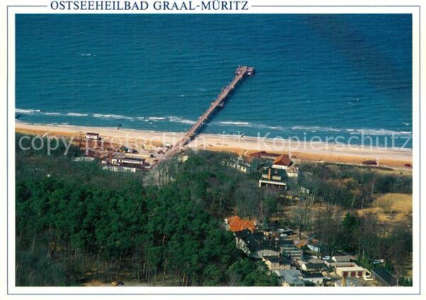 Graal-Mueritz Ostseebad Fliegeraufnahme mit Seebrücke