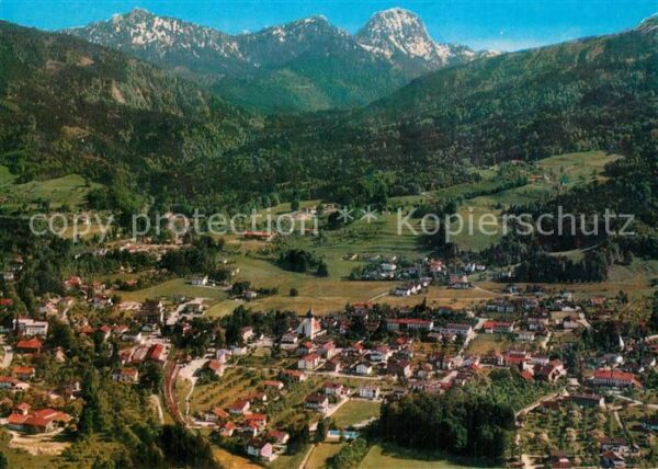 Bad Feilnbach Fliegeraufnahme mit Wendelstein