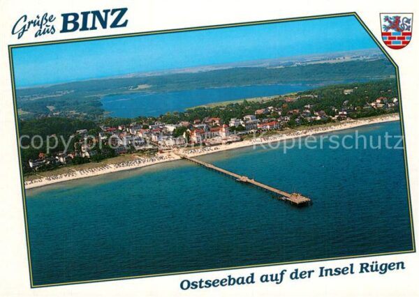 Binz Ruegen Fliegeraufnahme mit Seebrücke