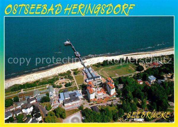 Heringsdorf Ostseebad Usedom Fliegeraufnahme mit Seebrücke