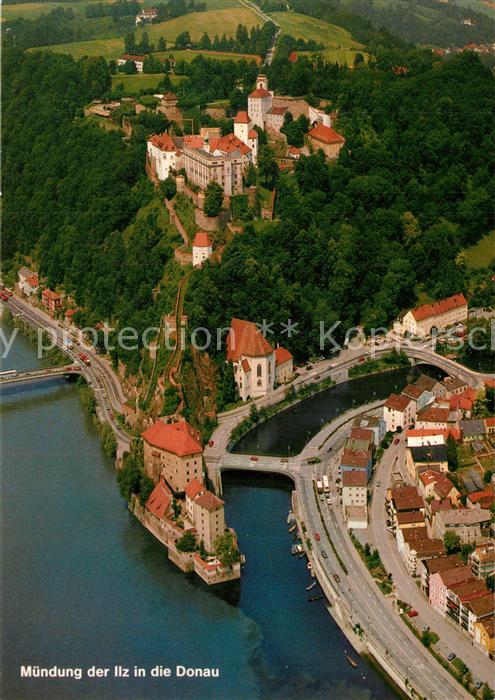 Passau Mündung der Ilz in die Donau Veste Ober