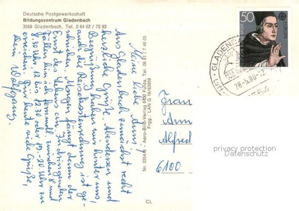 Gladenbach Deutsche Postgewerkschaft Gladenbach Fl – Bild 2