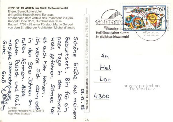 St Blasien Ehem Benediktinerabtei Fliegeraufnahme – Bild 2