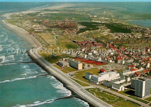 Norderney Nordseebad Nordstrand mit Kaiserstrasse Fliegerauf