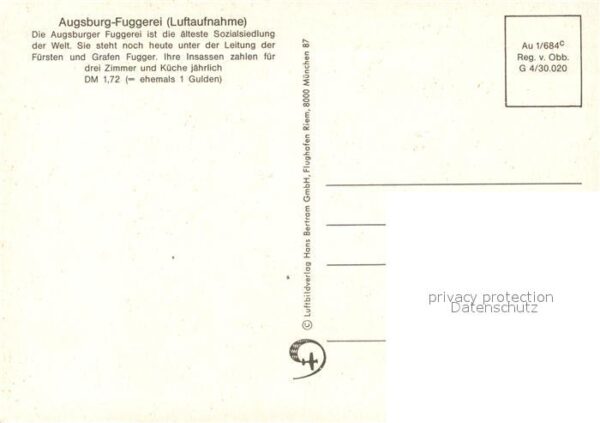 Augsburg Fuggerei Fliegeraufnahme – Bild 2