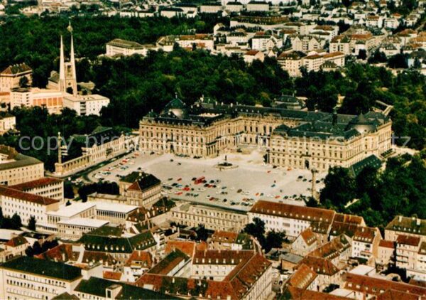 Wuerzburg Residenz Fliegeraufnahme
