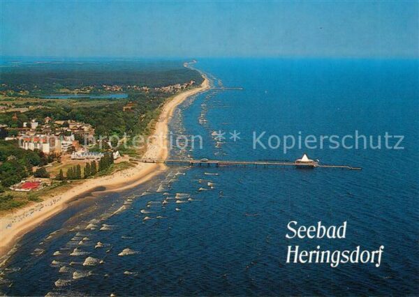 Heringsdorf Ostseebad Usedom Fliegeraufnahme mit Seebrücke