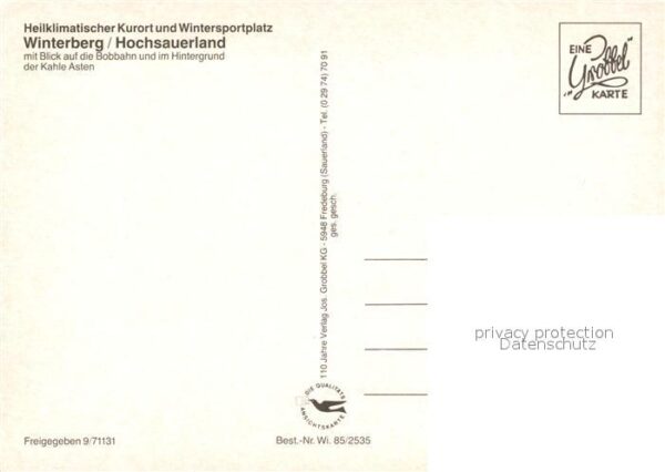 Winterberg Hochsauerland Fliegeraufnahme mit Bobbahn und Kahler – Bild 2