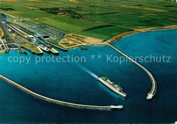 Insel Fehmarn Fährbahnhof Puttgarden Fliegeraufnahme