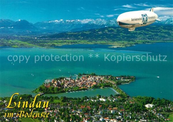 Lindau Bodensee Fliegeraufnahme Zeppelin