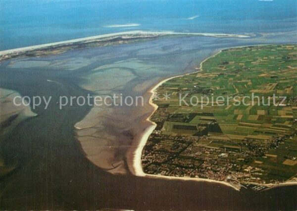 Insel Foehr Fliegeraufnahme mit Wyk und Insel Amrum