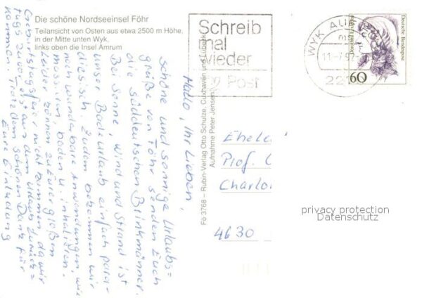 Insel Foehr Fliegeraufnahme mit Wyk und Insel Amrum – Bild 2