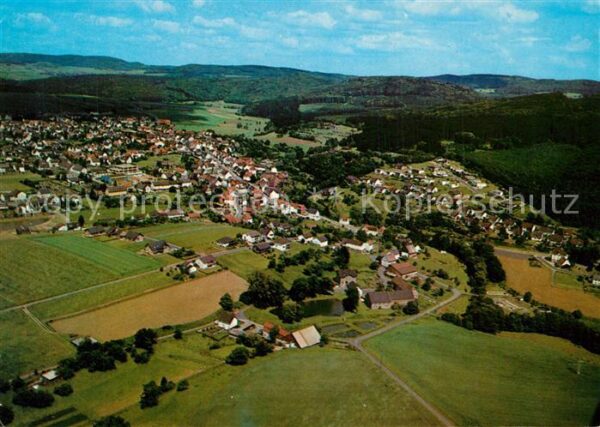 Emstal Bad im Naturpark Habichtswald Fliegeraufnah